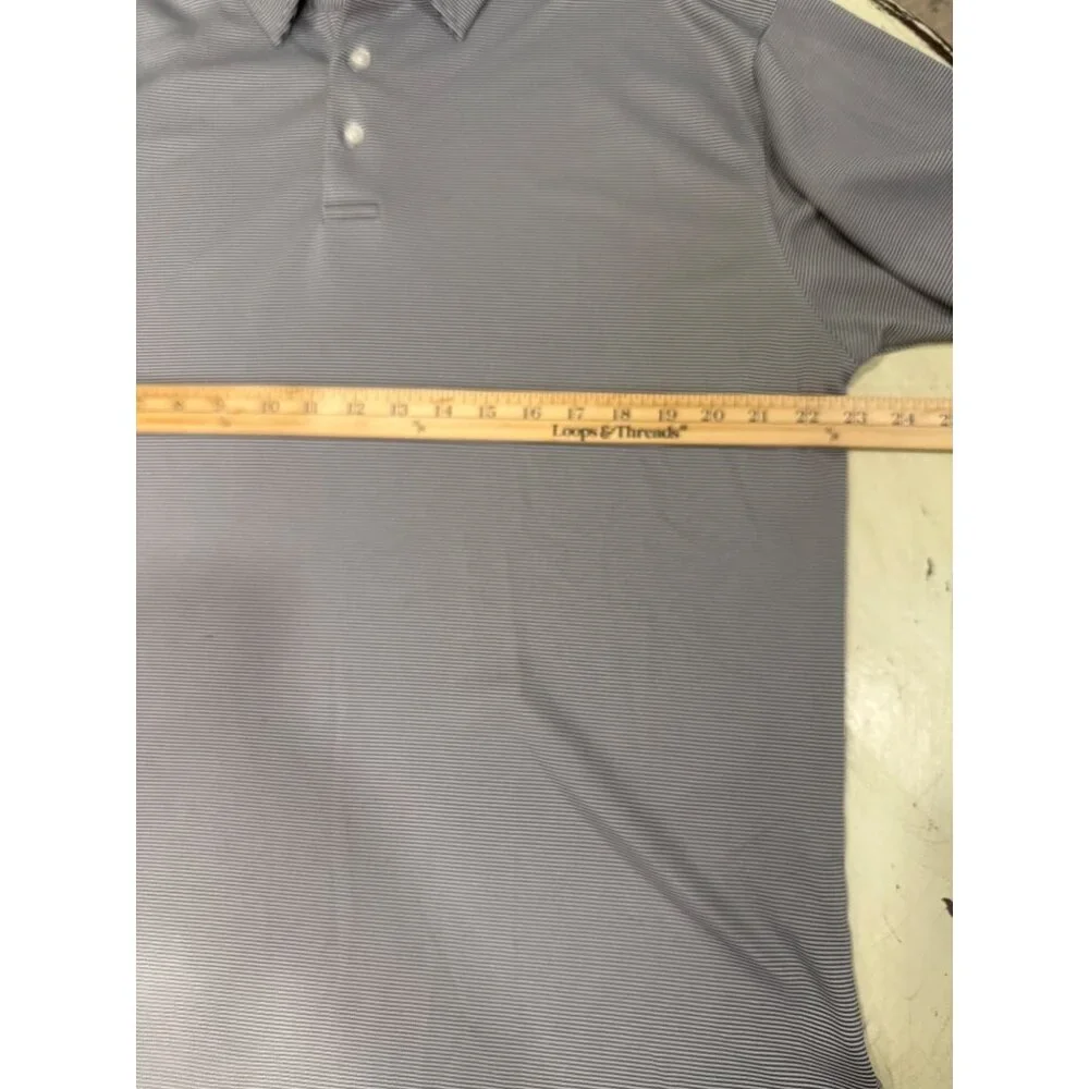 Horn Legend‎ Men's Gray Short Sleeve Polo size L Bamboo Charcoal